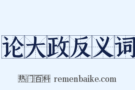 论大政反义词是什么意思的图片